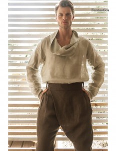 Male modeling for Fantastics Magazine. Grooming by Evy Maquillage