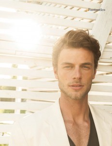 Male modeling for Fantastics Magazine. Grooming by Evy Maquillage