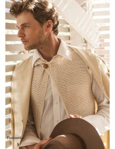 Male modeling for Fantastics Magazine. Grooming by Evy Maquillage